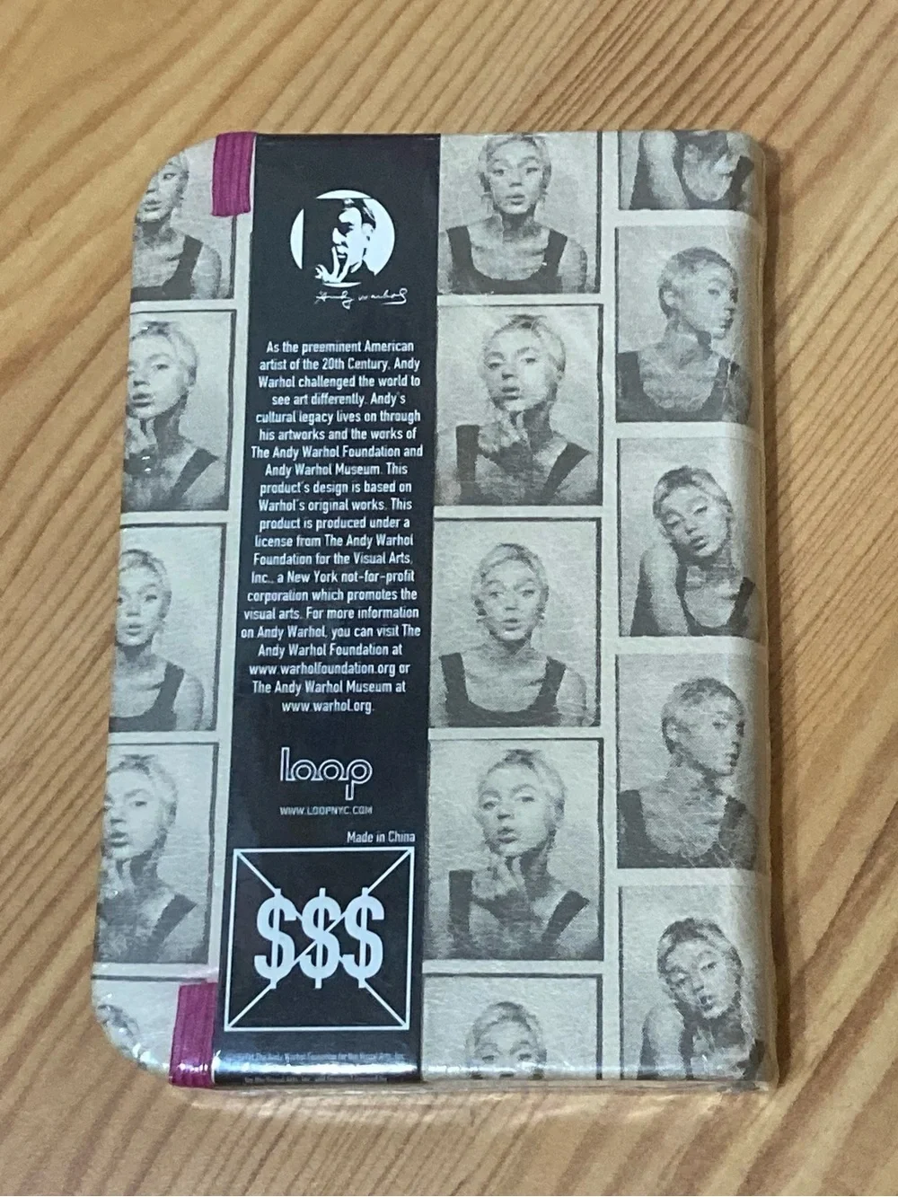 Andy Warhol NWT Loop Pocket Notebook Eddie Sedgwick